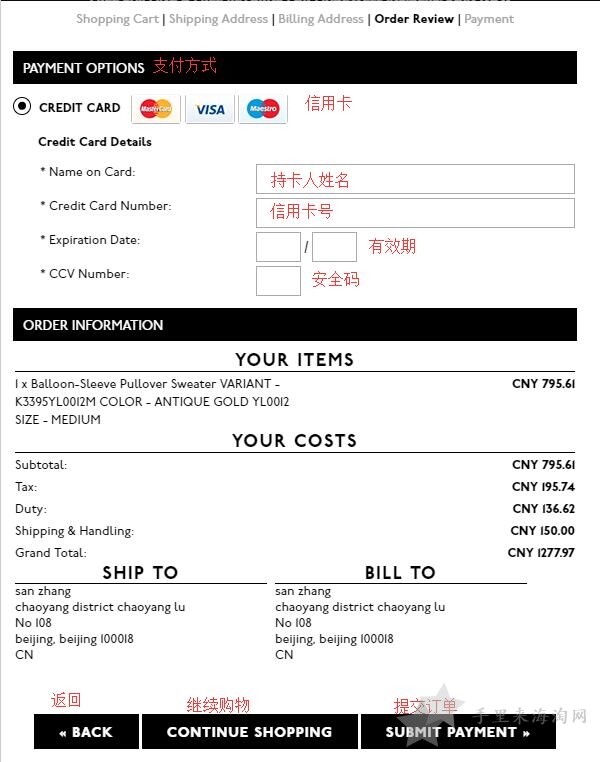美德威尔Madewell美国官网支付下单教程11